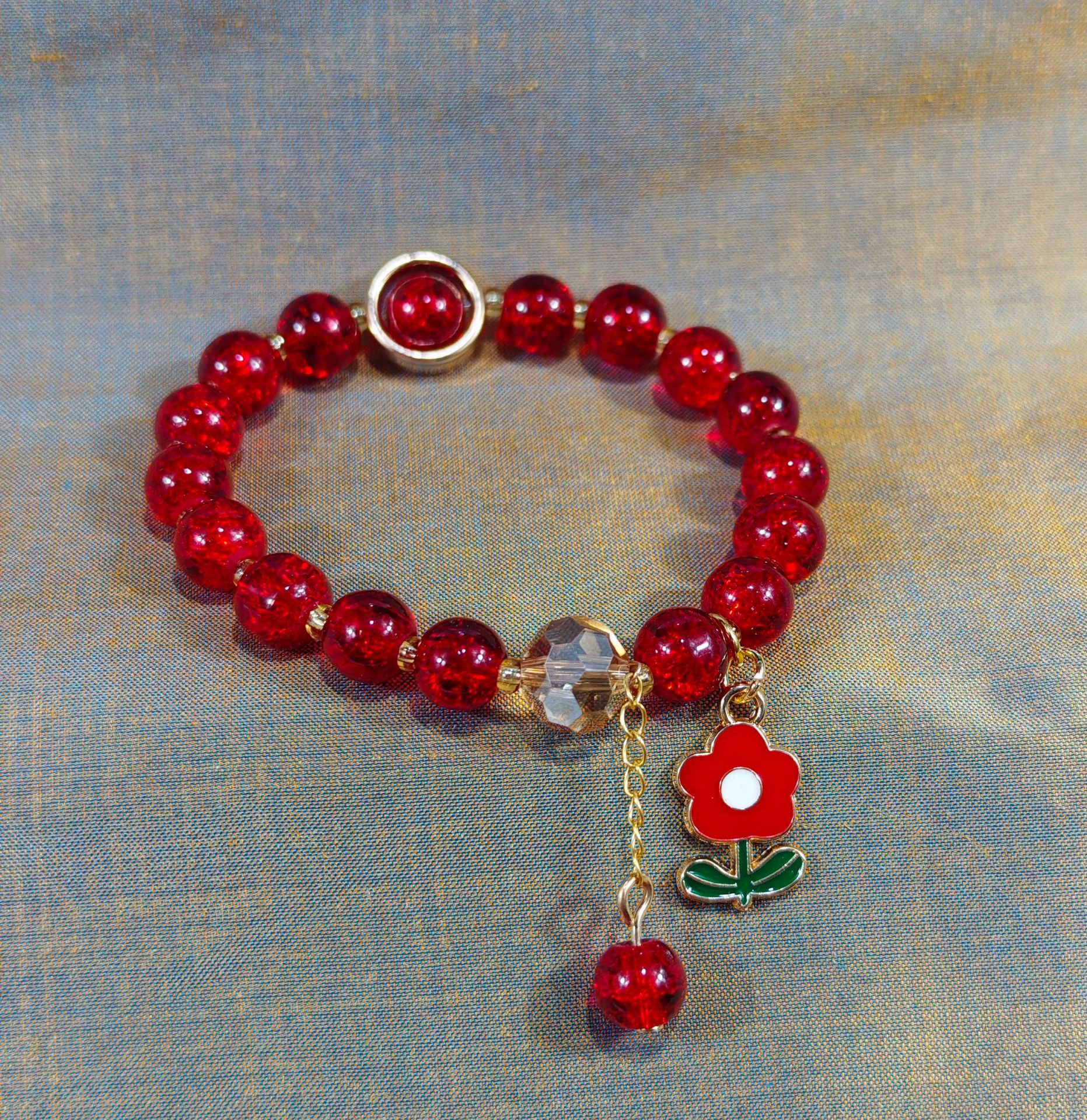 Las celebridades de Internet retro transfronterizas suelen ser todo-fósforo pulsera elástica de estilo ins simple pulsera de moda de lujo ligero, joyería de temperamento