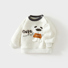 儿童长袖卫衣婴儿t恤上衣套头加厚保暖宝宝秋冬洋气外套童装秋衣