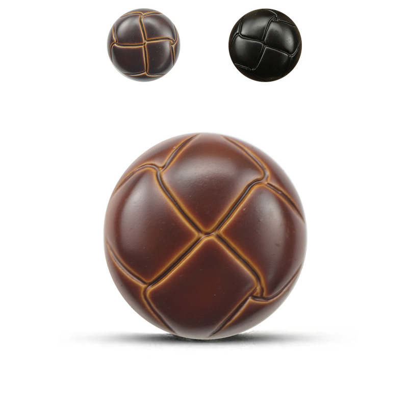 Black Plastic Faux Leather Turtle Sweater Coat Coat Coat Buttons Brown Woolen Suit Suit Buttons Buttons