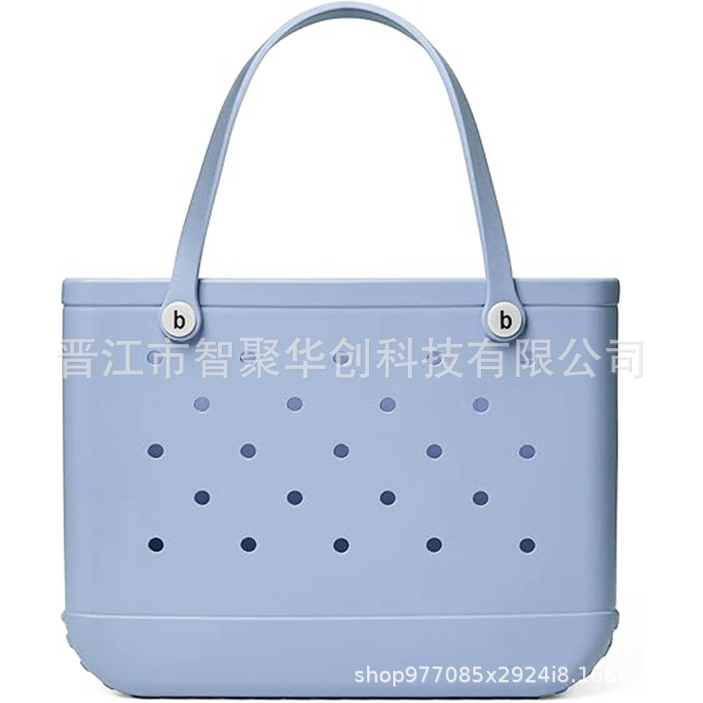 Eva bolsa de playa bolsa de agujero ligera europea y americana moda diy bolsa de mano de gran capacidad bolsa de hombro especial junto al mar