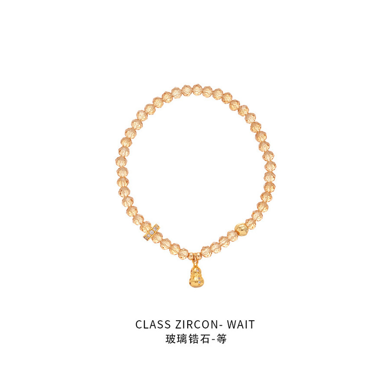 晗珞~串珠彩石圆形手链复古新中式文玩手串通勤百搭甜美手饰批发|undefined