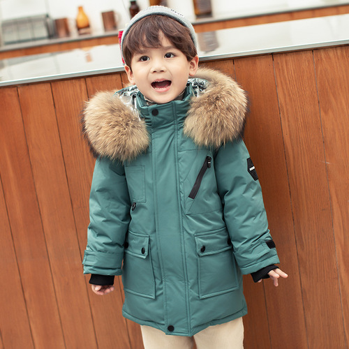 Children's Winter Warm Coat -  New Arrival for Young Boys, Long-Sleeve Winter Coat with Thick Padding, Wholesale