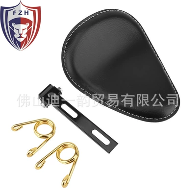Motosiklet ləvazimatları və aksesuarları | Leather Sitting Single Bag - black-black-line-cushion-gold-clip-bracket