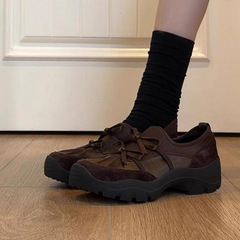 厚底老爹鞋女2025新款秋季百搭休闲运动鞋小个子增高百搭松糕单鞋