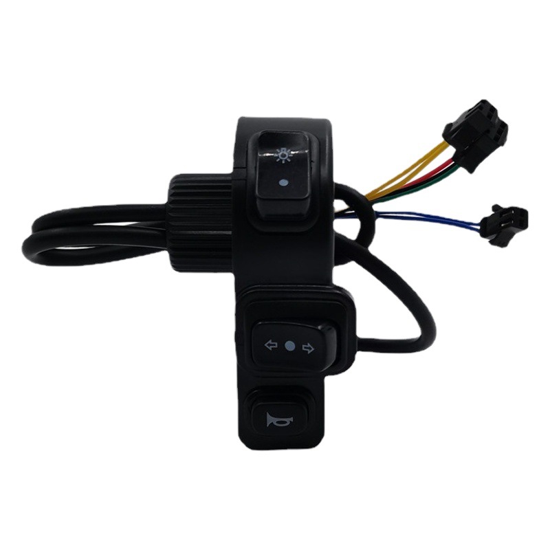 Coche eléctrico multifunción combinación interruptor triciclo cuerno faro Dirección tres en uno botón impermeable