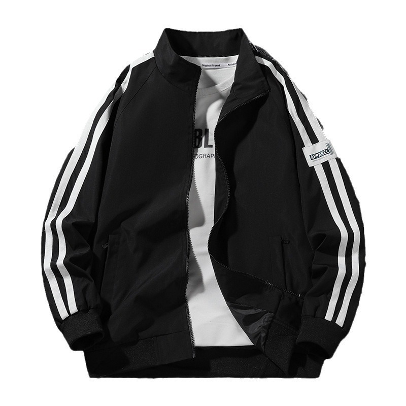 Herrenoberbekleidung Frühling und Herbst 2024 neuer Trend Workwear Jacke Stehkragen lässiges Herrenoberteil_voghion.com