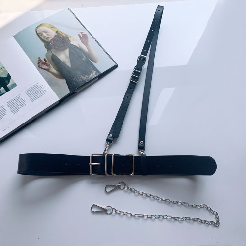 Belt for women, fashionable and simple ins style with jeans, decorative metal belt shoulder strap, detachable, trendy and cool