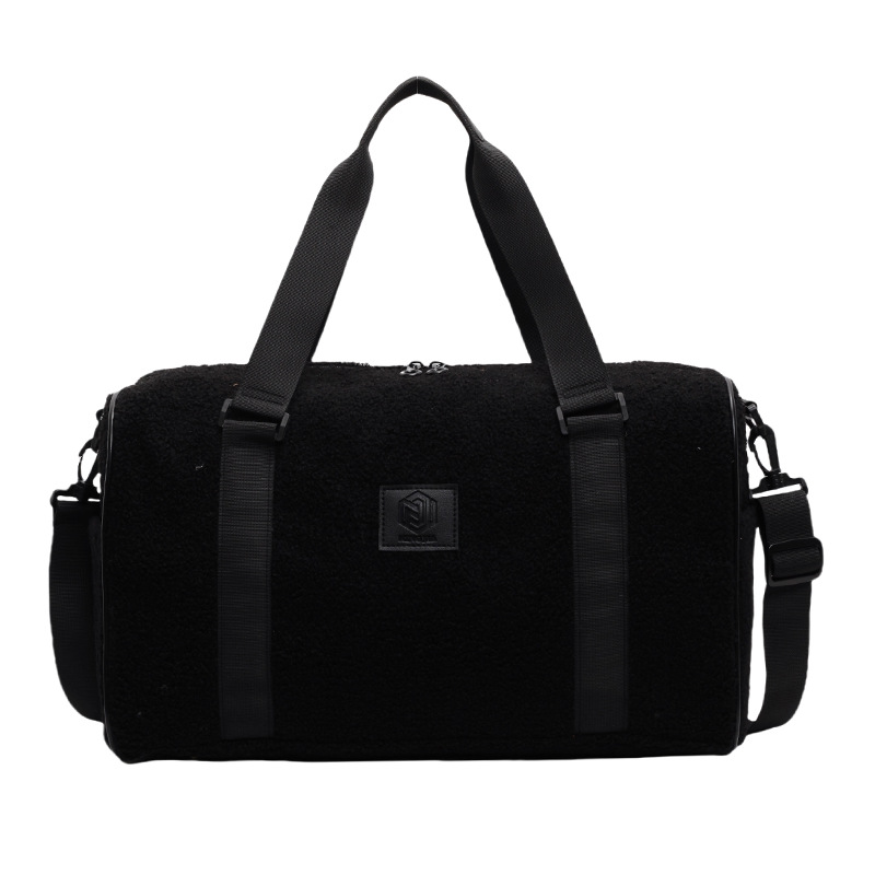 Nuevo bolso de peluche para viajes cortos, bolso de yoga, bolso de acondicionamiento deportivo de gran capacidad, bolso de equipaje de otoño y invierno