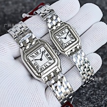 卡家猎豹系列手表经典复古方形镶钻罗马女表时尚高级石英女士腕表