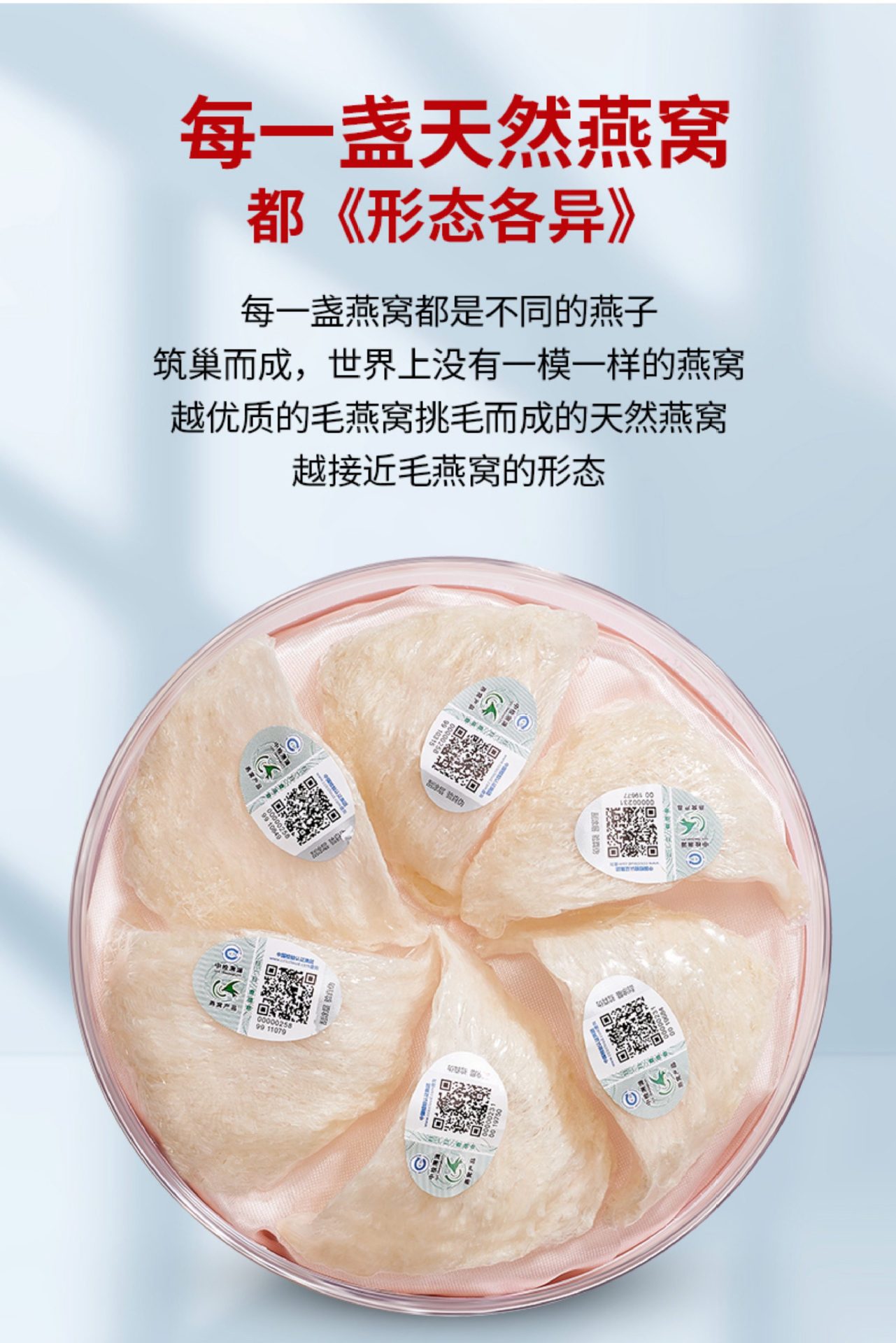 Premium Dried Bird's Nest Yan Wo Cup Shape White Swiftlet Nest 100g Gift Box Traditional Nourishing Tonic for Cooking details