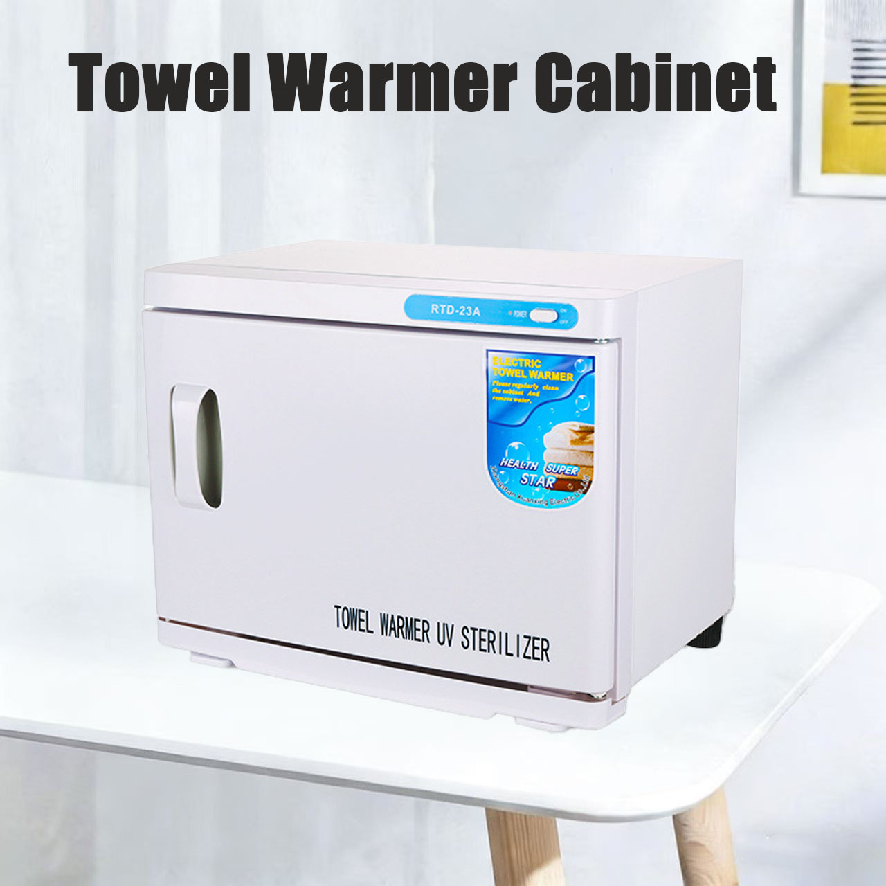 이발소 네일 소독 캐비닛 뷰티 살롱 수건 가열 소독 캐비닛 작은 전기 가열 자외선 미용실 젖은 수건