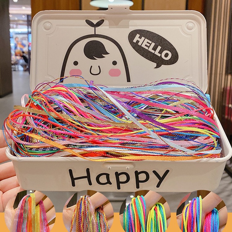 Pelo trenzado cuerda de color trenza sucia cuerda del pelo artefacto Cinta Los niños de colores coloridos accesorios para el cabello cinta tocado femenino