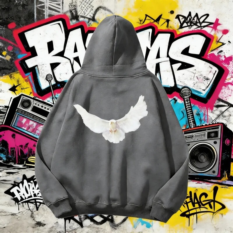 2026 Fall/Winter Kanye West, Pigeon sweatshirt, Hip Hop sweatshirt, Oversize Keep6 2026 Fall/Winter Kanye West, Pigeon sweatshirt, Hip Hop sweatshirt, Oversize Keep6