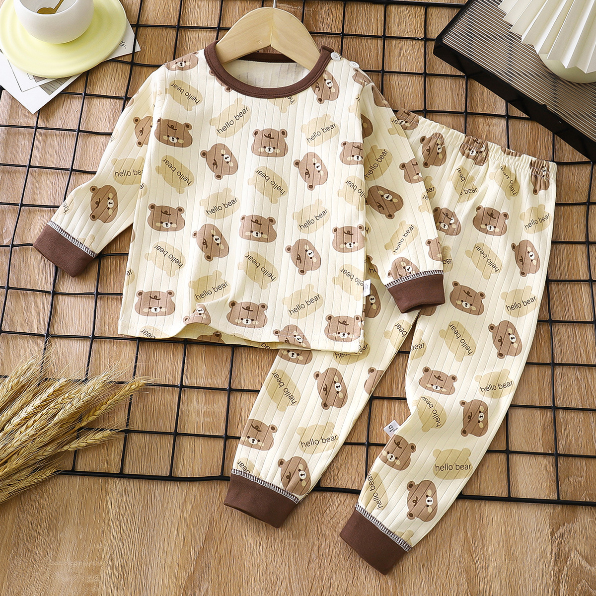 Primavera nueva ropa interior de algodón para niños pantalones de otoño pijamas para bebés ropa de casa para niñas ropa infantil