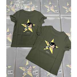 26ss南油高定/买手店小众 复古飞天小女警印花图案美式上衣T恤女