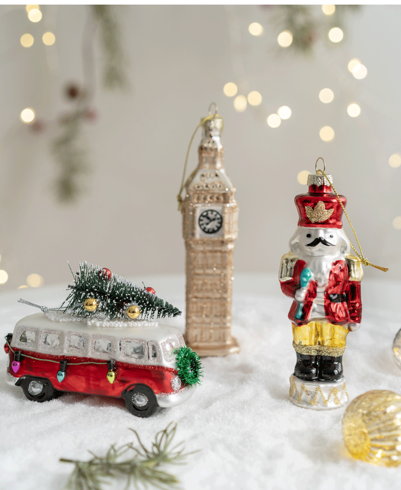 1 Piece Quantity Holiday, Daily Occasion Christmas Simple Style Santa Claus Glass Holiday Daily Ornaments