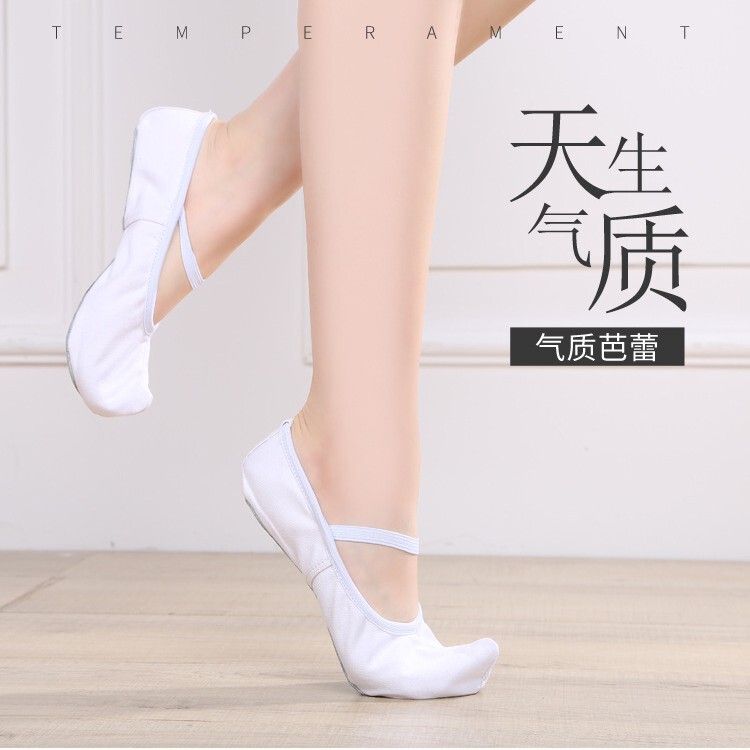 Manufacturers wholesale adult Korean dance shoes dance shoes hook shoes White classical dance shoes indoor practice dance shoes