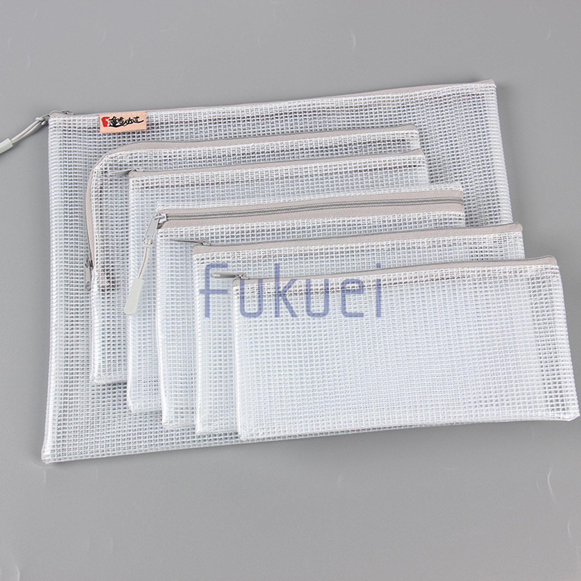 Bolsa de archivo de cremallera de malla de PVC al por mayor bolsa de archivo transparente de impresión multifuncional A4 bolsa de archivo de almacenamiento engrosada