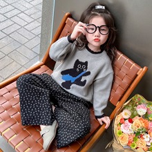 女童针织衫上衣2025秋装新款宝宝洋气春秋季猫咪套头毛衣时髦外套