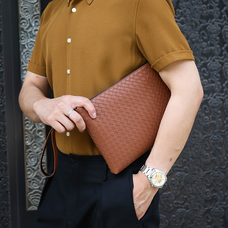 Aliexpress Men's Envelope Bag Multifunctional Large Capacity Men's Clutch Woven Clutch Bag Business Style