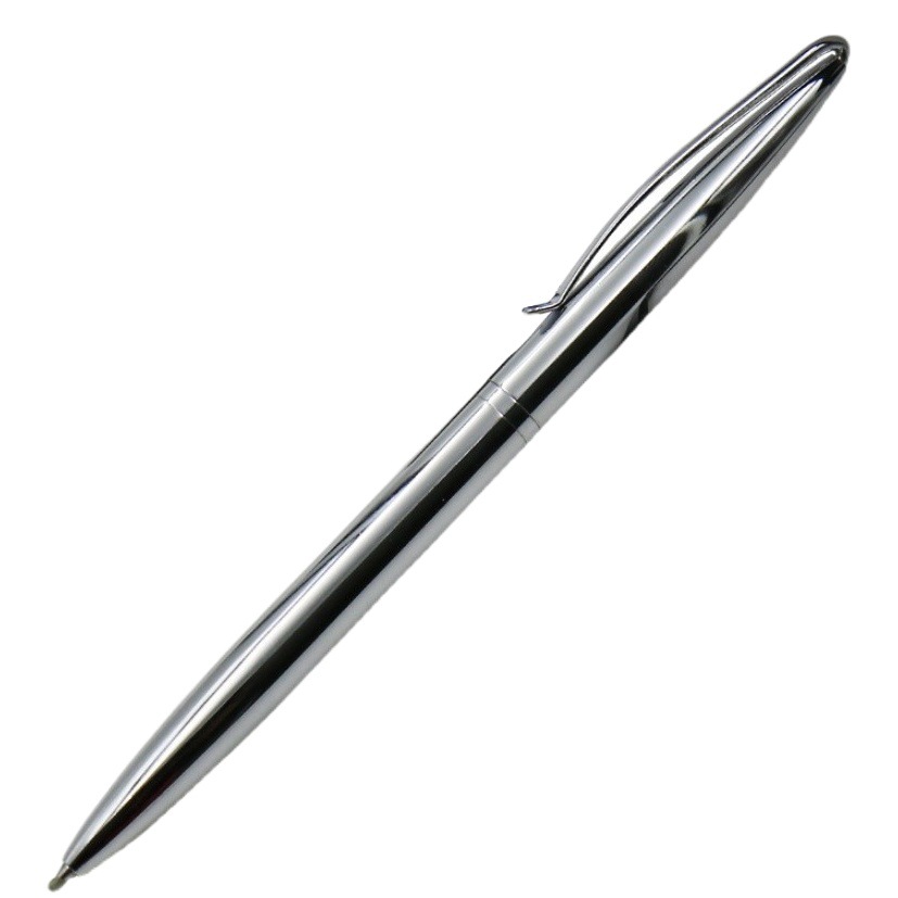 All-Metal Rotating Ballpoint Pen with Logo Printing, Stainless Steel Signature Pen, High-Quality Business Advertising and Office Gift Pen