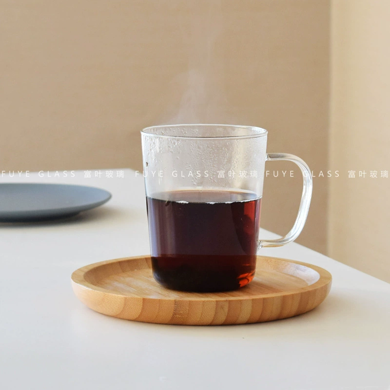 Стеклянная чашка, чашка для воды, бытовая ручка, чашка для питьевой воды, кофейная чашка, молочная чашка, высоко боросиликатное стекло, теплов resistant чай, чашка зеленого чая