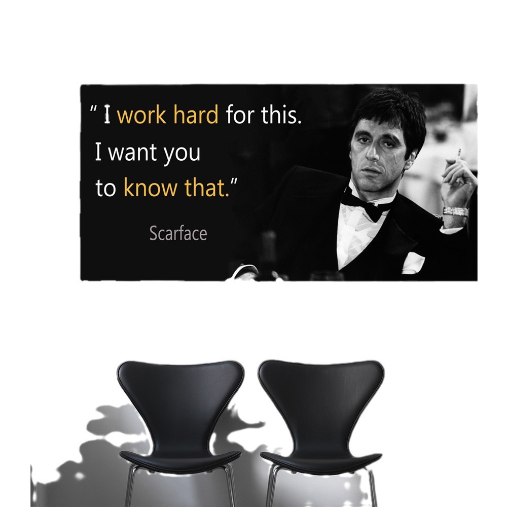 Famous movie characters slogans canvas painting mural poster wall art bedroom living room modern decoration 5
