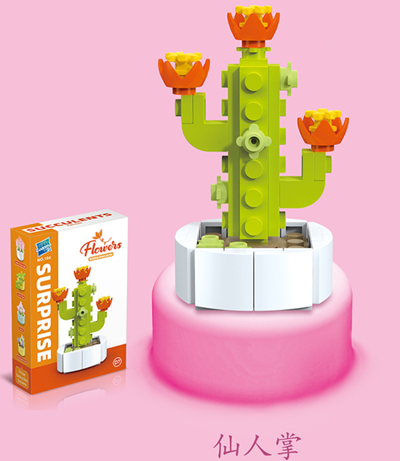 Diamante caballo bloques de construcción flor suculenta olla creativa ramo decoración compatible con Lego niños pequeñas partículas ensambladas juguetes al por mayor