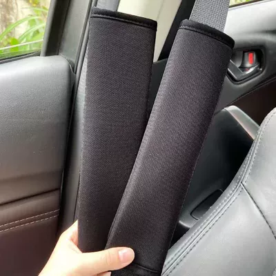 Summer Car Interior Accessories – Seat belt shoulder pad - a-pair-of-black-shoulder-pads-no-specifications