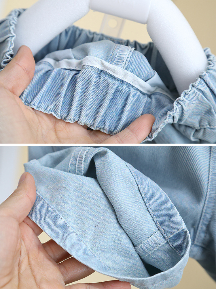 Conjunto de Verano para Niños 8088, Modelo 2026, Conjunto de Manga Corta de Mezclilla a la Moda para Niños, Ropa Delgada de Verano para Bebés