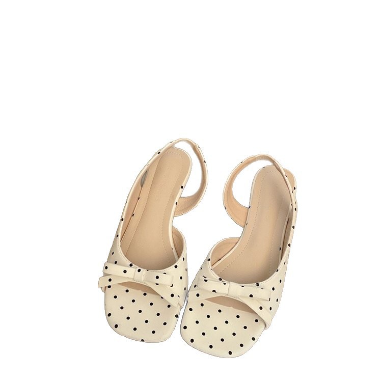 2026 nuevo verano Fairy Wind arco sandalias de dedos desnudos cabeza cuadrada de mujer playa casual confortable sandalias transpirables