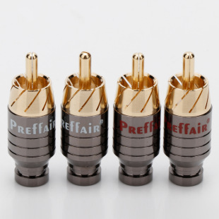 Preffair gold-plated RCA lotus plug fever audio signal line connecting line terminal cyclone turbine