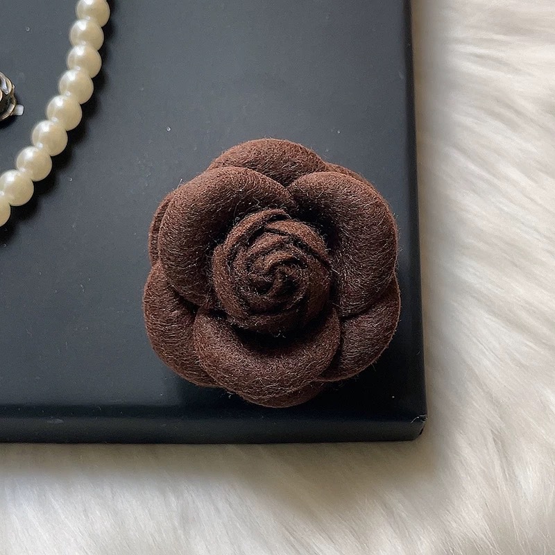 5cm-felt camellia [coffee color]