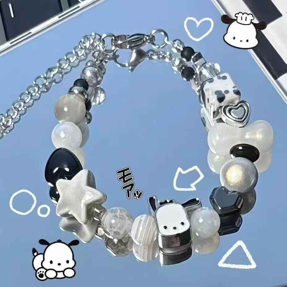 [Chơi với Xiaopa] Trang sức vòng tay chó Pacha dễ thương đeo tay thiết kế thích hợp cá tính phong cách instagram, quà tặng bạn gái