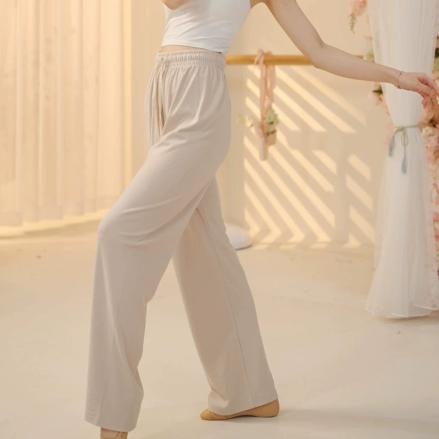 Танцевальные брюки Для взрослых современных танцев осенне-зимние свободные широкие брюки с драпировкой Брюки для классических танцев Повседневные штаны