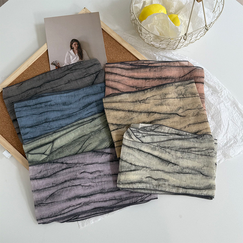 Pañuelo de seda de alta calidad nuevo estilo teñido anudado decoración bufanda pequeña bufanda delgada pañuelo en la cabeza cinturón para el cabello con cinta para el cabello cinturón multiusos