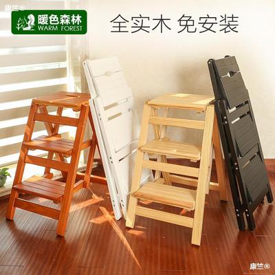solid wood Step Stools household Folding ladder space multi-function thickening Ladder chair Dual use indoor Middle School steps