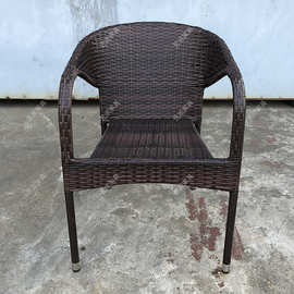 阳台桌椅藤椅三件套现代简约休闲户外圆桌小腾椅子茶几组合靠背椅