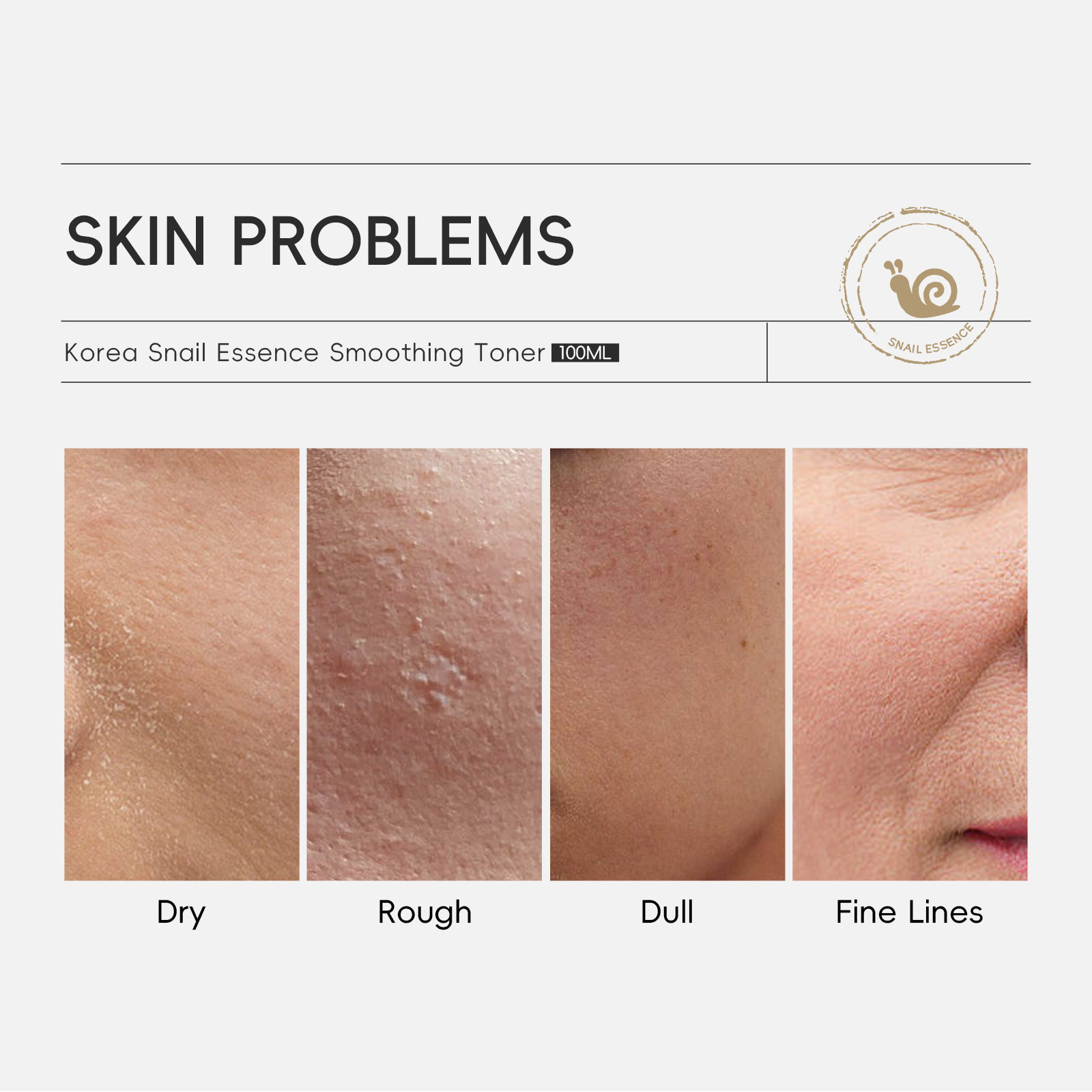 Cross-border LAIKOU Korean Snail Essence Toner 100ml Hydrating and Moisturizing Manufacturer in stock undefined