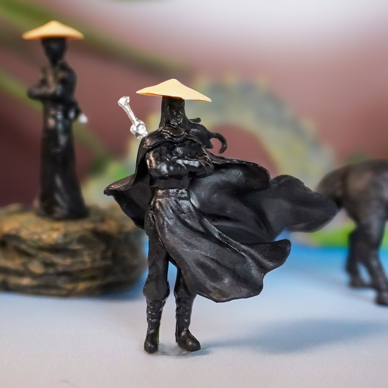 Bonsai paisajismo pequeños adornos Jianghu anciano estilo antiguo caballero modelo de muñeca en miniatura juego de moda micro paisaje rocalla