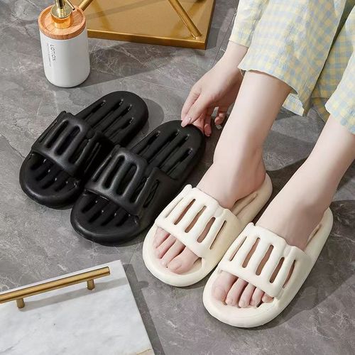 Bathroom Leaking Slippers for Men - Summer, Lattice, Quick-Drying, Shower Waterproof, Anti-Slip Home Indoor Slippers without Odor