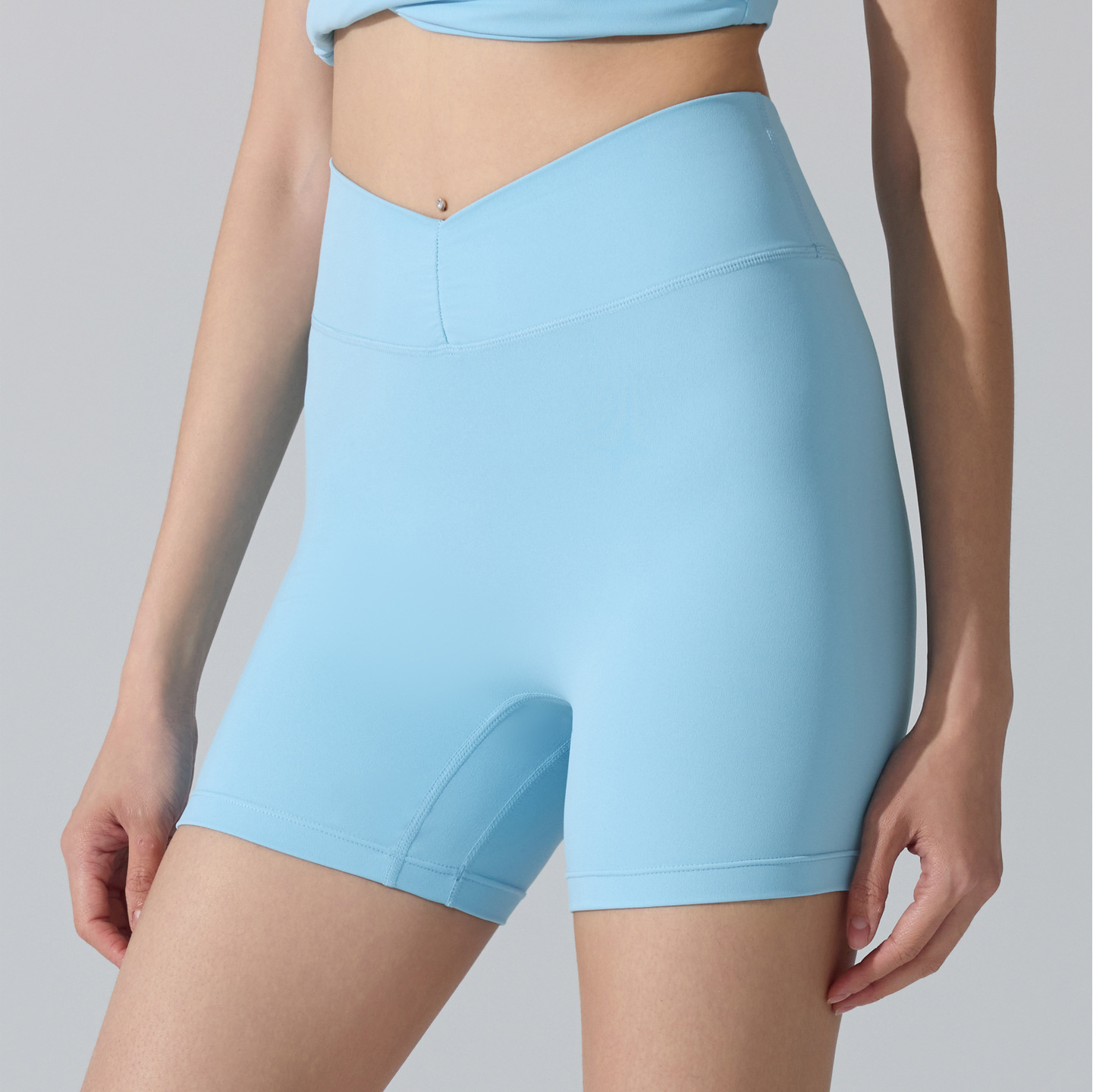 Europa y los Estados Unidos de cintura alta de plástico pantalon de calzada abdominal elevación de cadera rápida pantalones cortos de secado apretados para correr pantalones de bicicleta de fitness