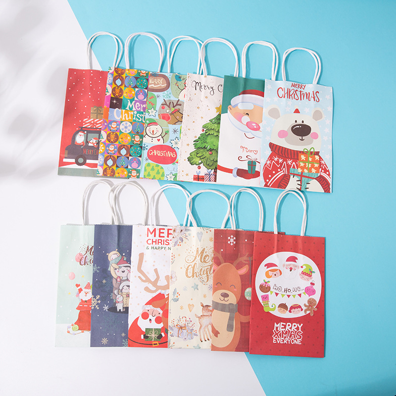 新款圣诞创意礼品袋  圣诞卡通手提包装袋 节日糖果礼物礼品袋子