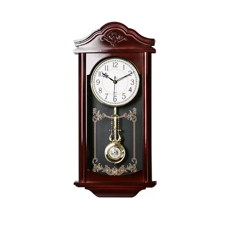 跨境专供客厅大号老式座钟复古摇摆钟表桌面摆件报时时钟厂家直销