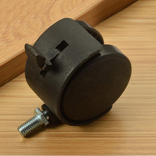 Minggu 1.5-inch M8 screw rod with brake swivel caster plastic nylon screw thread office furniture caster