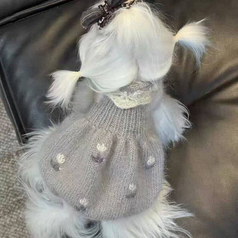 Dog and Cat Clothes, Pet Puppy Sweaters, Cat Sweaters, Teddy, Bichon, Pomeranian Clothes, Knitted Small Dog Autumn and Winter Outfits