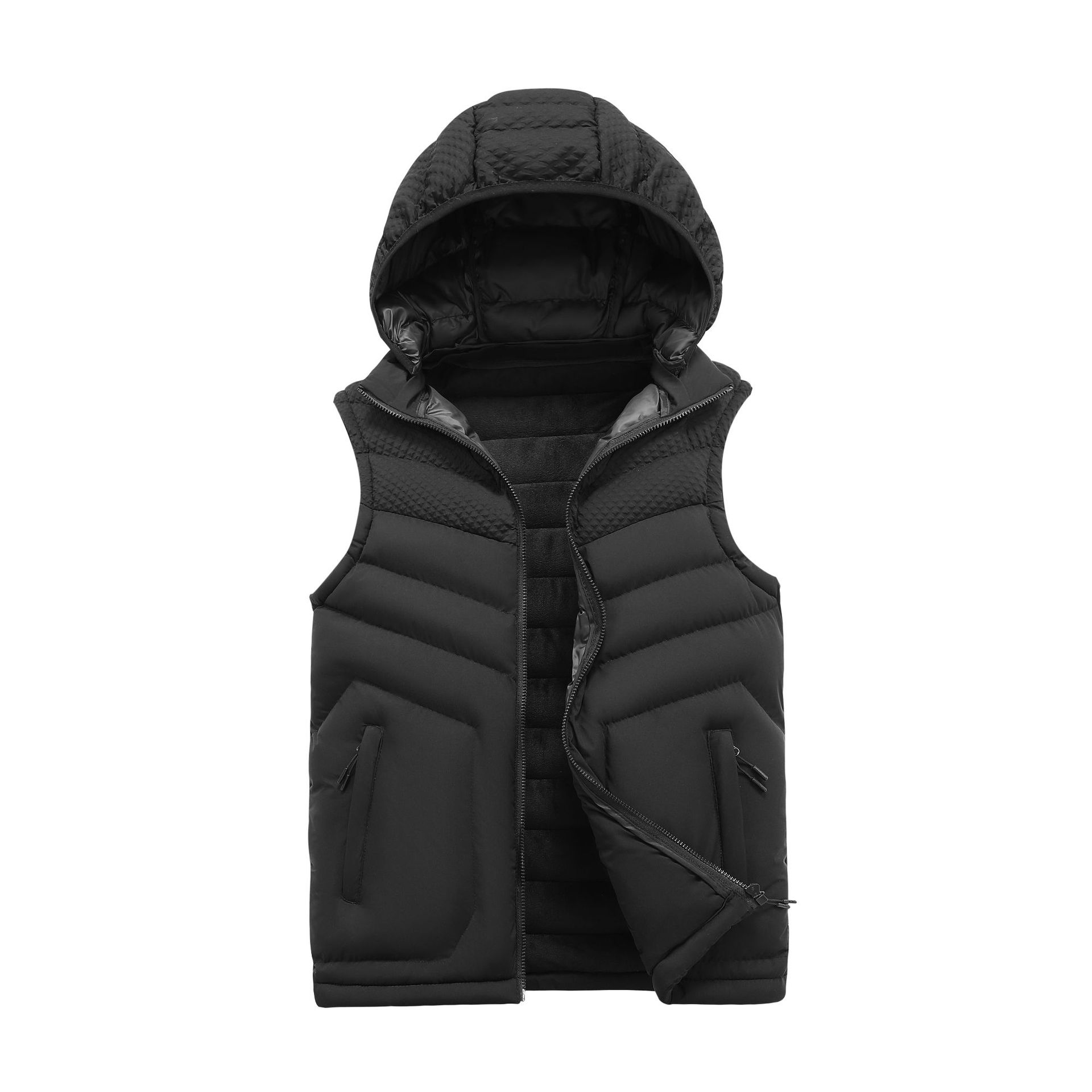 2025 chaleco de algodón de costillas otoño y invierno caliente grafeno sin mangas palpitación clip de algodón comercio exterior transfronterizo al por mayor