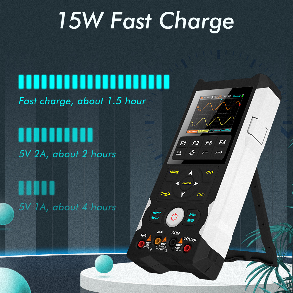 ET829双通道数字示波器信号发生器万用表三合一80MHZ带宽250MS/S