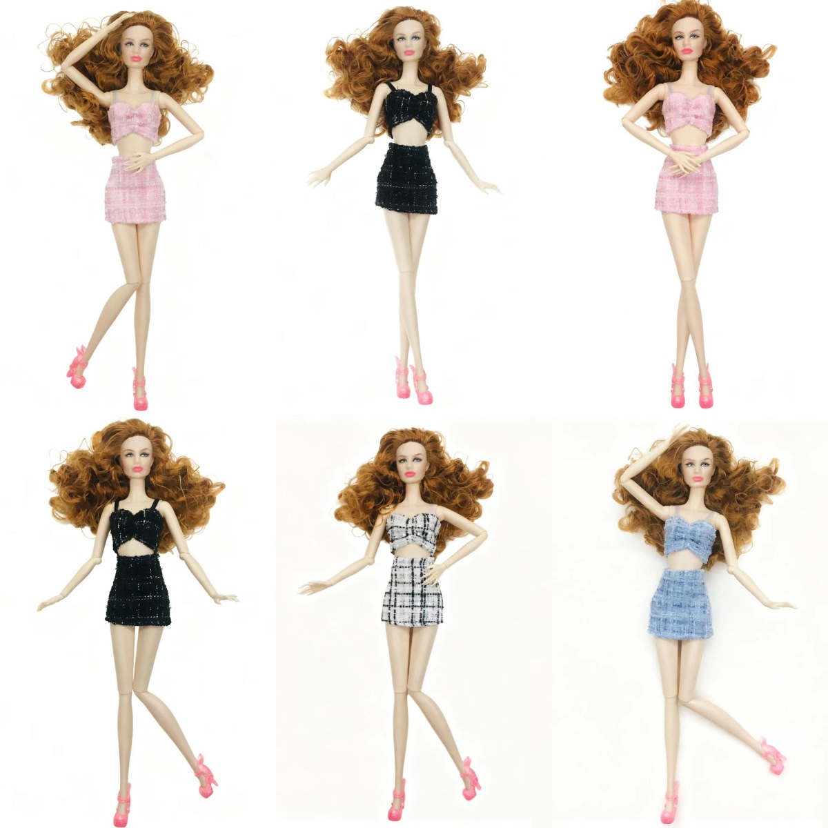 Doll Mouse Dry Clothes 32cm Doll Clothes Supermodel Doll Short Skirt Suit Barbie Doll Clothes Accessories