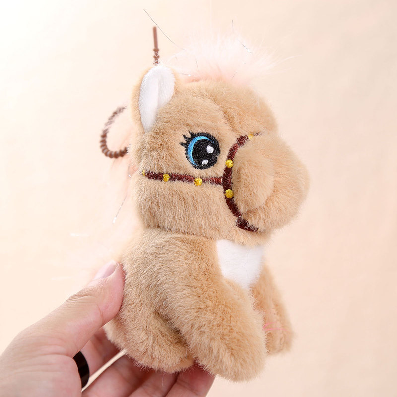 座りポニーペンダント馬年マスコットぬいぐるみバッグペンダントキーホルダー人形おもちゃ子供のギフト|undefined